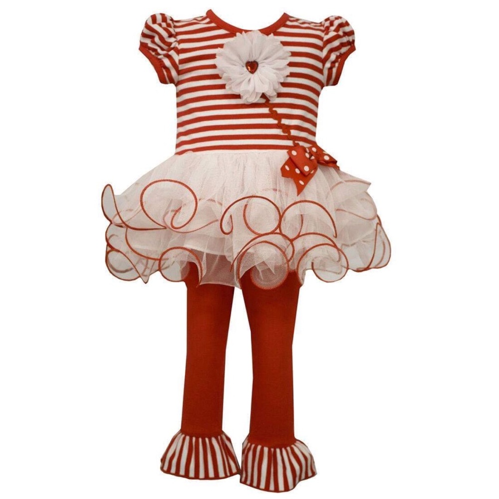 Girls Valentine's Dress Leggings 12M 18M 24M New